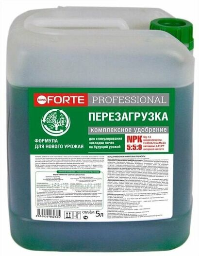 Bona Forte Professional Жидкое удобрение ПЕРЕЗАГРУЗКА, канистра 5 л/2